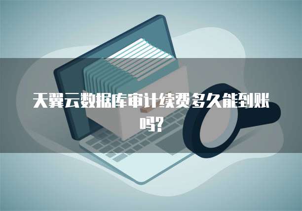 天翼云数据库审计续费多久能到账吗?