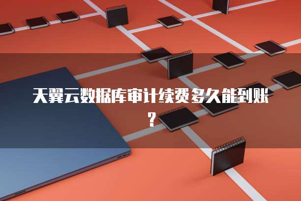 天翼云数据库审计续费多久能到账？