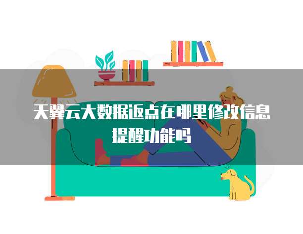 天翼云大数据返点在哪里修改信息提醒功能吗