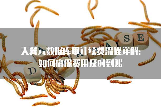 天翼云数据库审计续费流程详解：如何确保费用及时到账