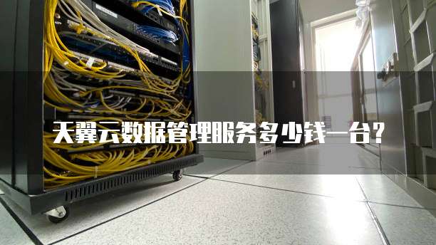 天翼云数据管理服务多少钱一台？
