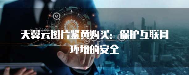 天翼云图片鉴黄购买:保护互联网环境的安全