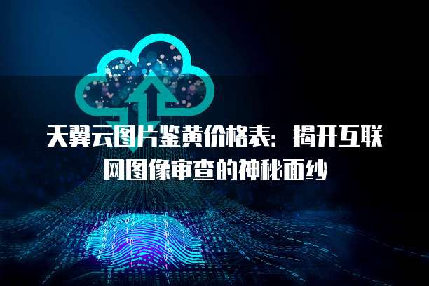 天翼云图片鉴黄价格表:揭开互联网图像审查的神秘面纱
