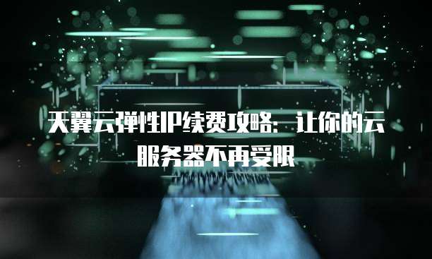 天翼云弹性IP续费攻略:让你的云服务器不再受限