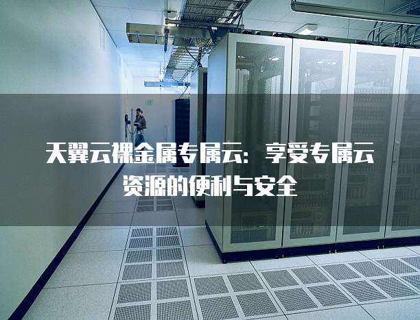天翼云裸金属专属云:享受专属云资源的便利与安全