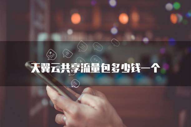 天翼云共享流量包多少钱一个