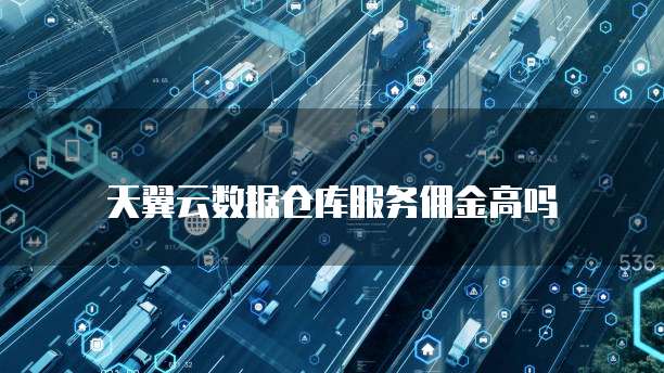 天翼云数据仓库服务佣金高吗