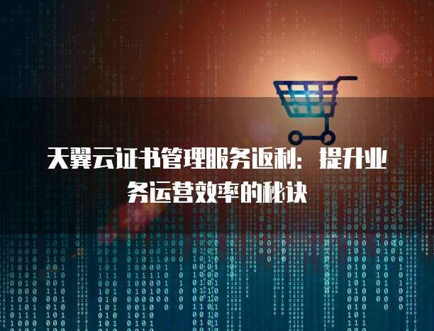 天翼云证书管理服务返利：提升业务运营效率的秘诀