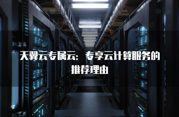 天翼云专属云：专享云计算服务的推荐理由