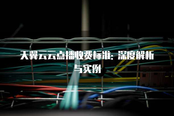 天翼云云点播收费标准: 深度解析与实例