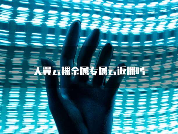 天翼云裸金属专属云返佣吗