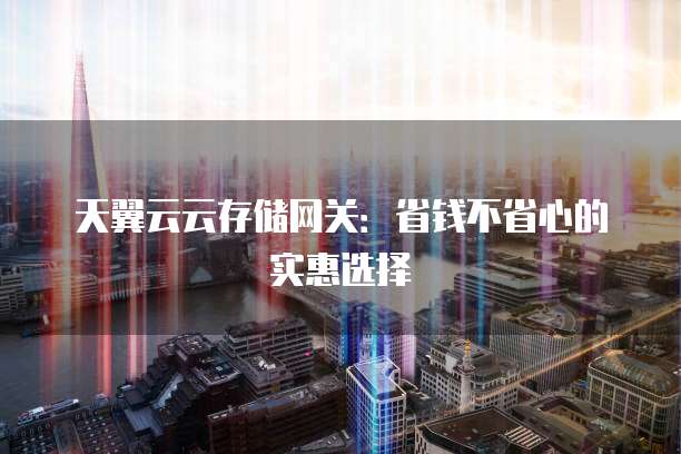 天翼云云存储网关：省钱不省心的实惠选择