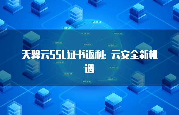 天翼云SSL证书返利: 云安全新机遇
