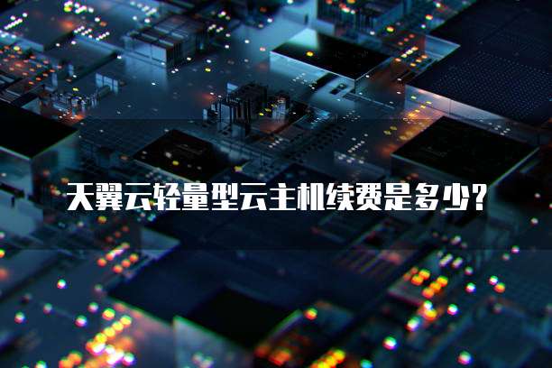 天翼云轻量型云主机续费是多少?