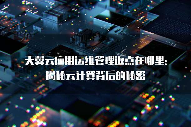 天翼云应用运维管理返点在哪里:揭秘云计算背后的秘密