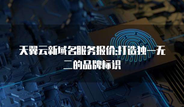 天翼云新域名服务报价:打造独一无二的品牌标识