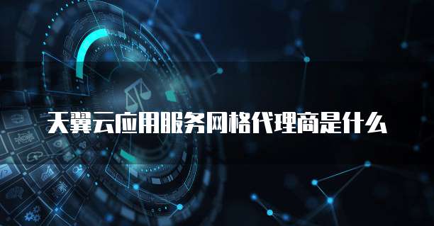 天翼云应用服务网格代理商是什么