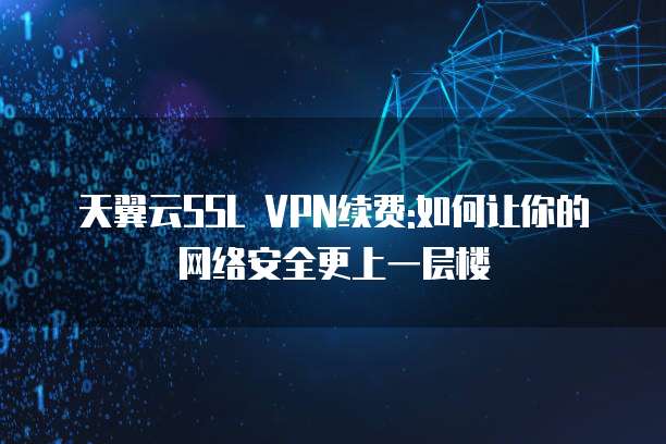 天翼云SSL VPN续费:如何让你的网络安全更上一层楼