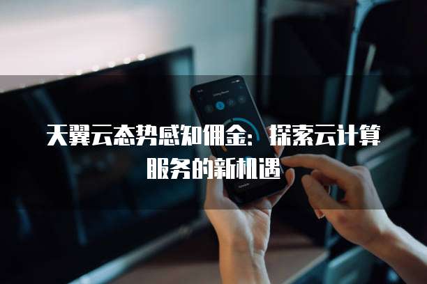 天翼云态势感知佣金:探索云计算服务的新机遇