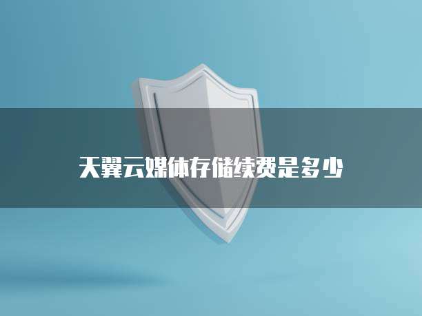 天翼云媒体存储续费是多少