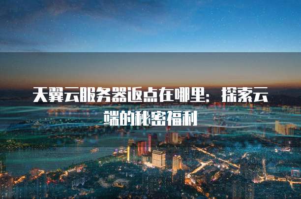 天翼云服务器返点在哪里:探索云端的秘密福利