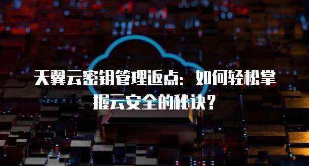 天翼云密钥管理返点：如何轻松掌握云安全的秘诀？