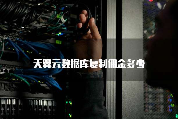 天翼云数据库复制佣金多少