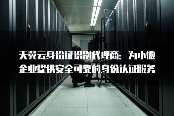 天翼云身份证识别代理商:为小微企业提供安全可靠的身份认证服务
