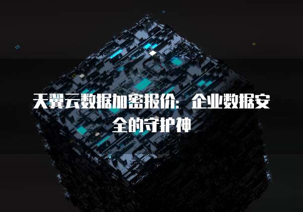 天翼云数据加密报价:企业数据安全的守护神