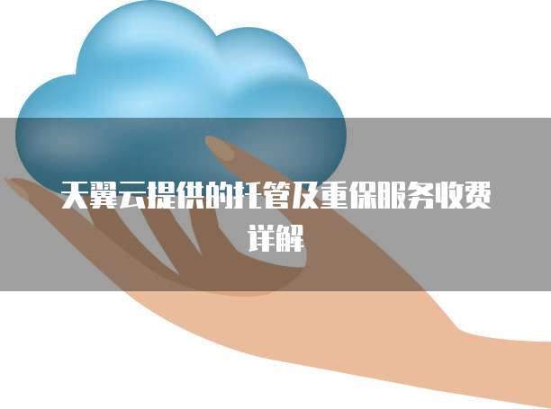天翼云提供的托管及重保服务收费详解