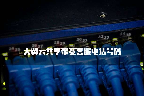 天翼云共享带宽客服电话号码