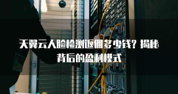 天翼云人脸检测返佣多少钱?揭秘背后的盈利模式