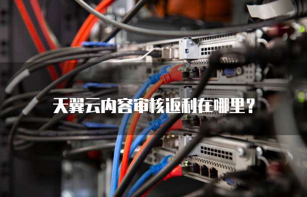 天翼云内容审核返利在哪里？