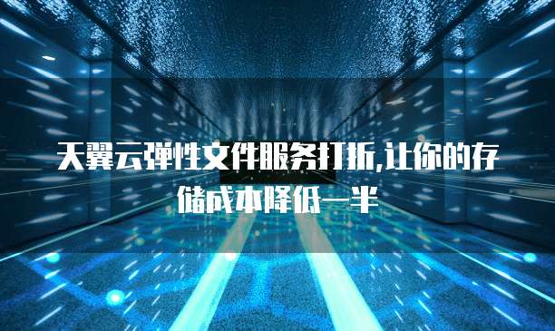 天翼云弹性文件服务打折,让你的存储成本降低一半