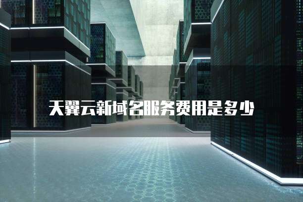 天翼云新域名服务费用是多少