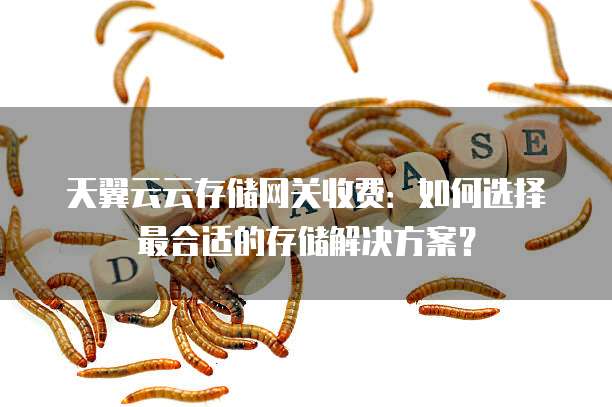 天翼云云存储网关收费:如何选择最合适的存储解决方案?