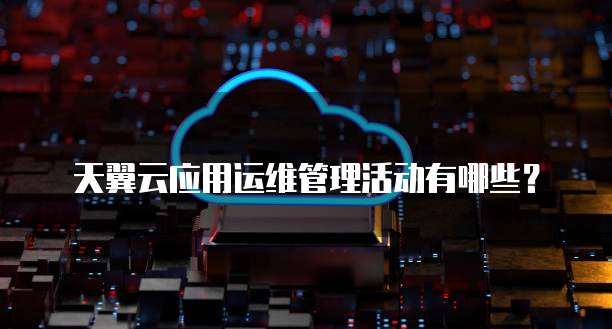 天翼云应用运维管理活动有哪些？