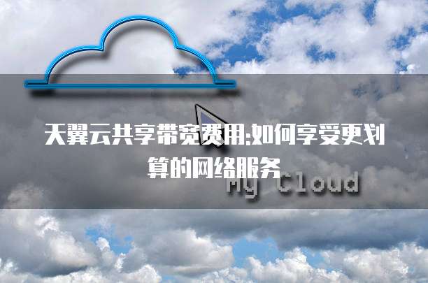 天翼云共享带宽费用:如何享受更划算的网络服务