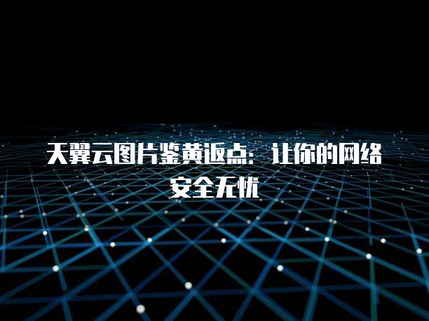 天翼云图片鉴黄返点:让你的网络安全无忧