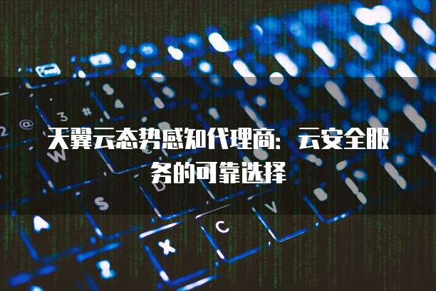 天翼云态势感知代理商:云安全服务的可靠选择
