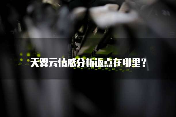 天翼云情感分析返点在哪里?