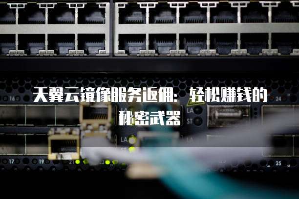 天翼云镜像服务返佣:轻松赚钱的秘密武器