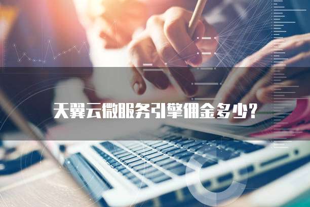 天翼云微服务引擎佣金多少?