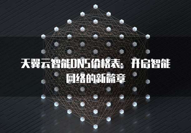 天翼云智能DNS价格表:开启智能网络的新篇章