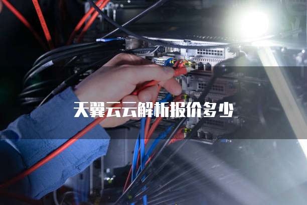 天翼云云解析报价多少
