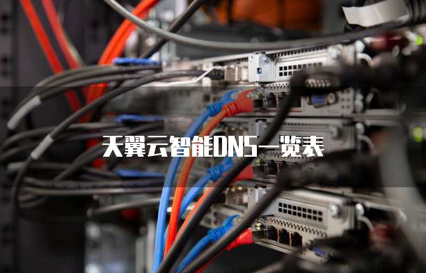 天翼云智能DNS一览表