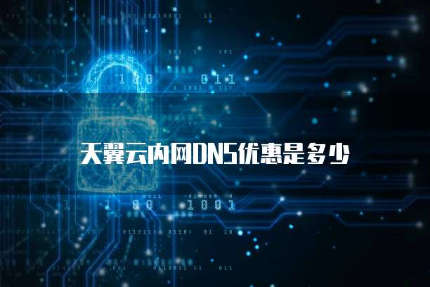 天翼云内网DNS优惠是多少