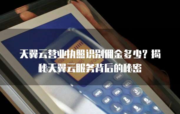 天翼云营业执照识别佣金多少?揭秘天翼云服务背后的秘密