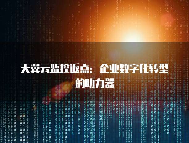 天翼云监控返点:企业数字化转型的助力器