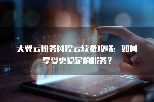 天翼云税务风控云续费攻略:如何享受更稳定的服务?